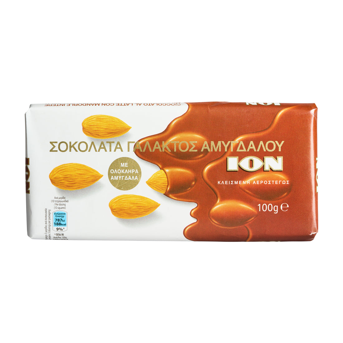 ION Milch Schokolade ganzen Mandeln 100 g