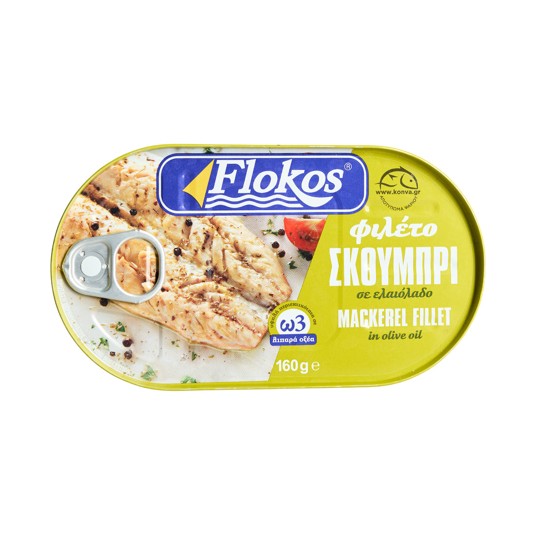 Flokos Makrellen Filet in Olivenöl Skoumpri 160 g