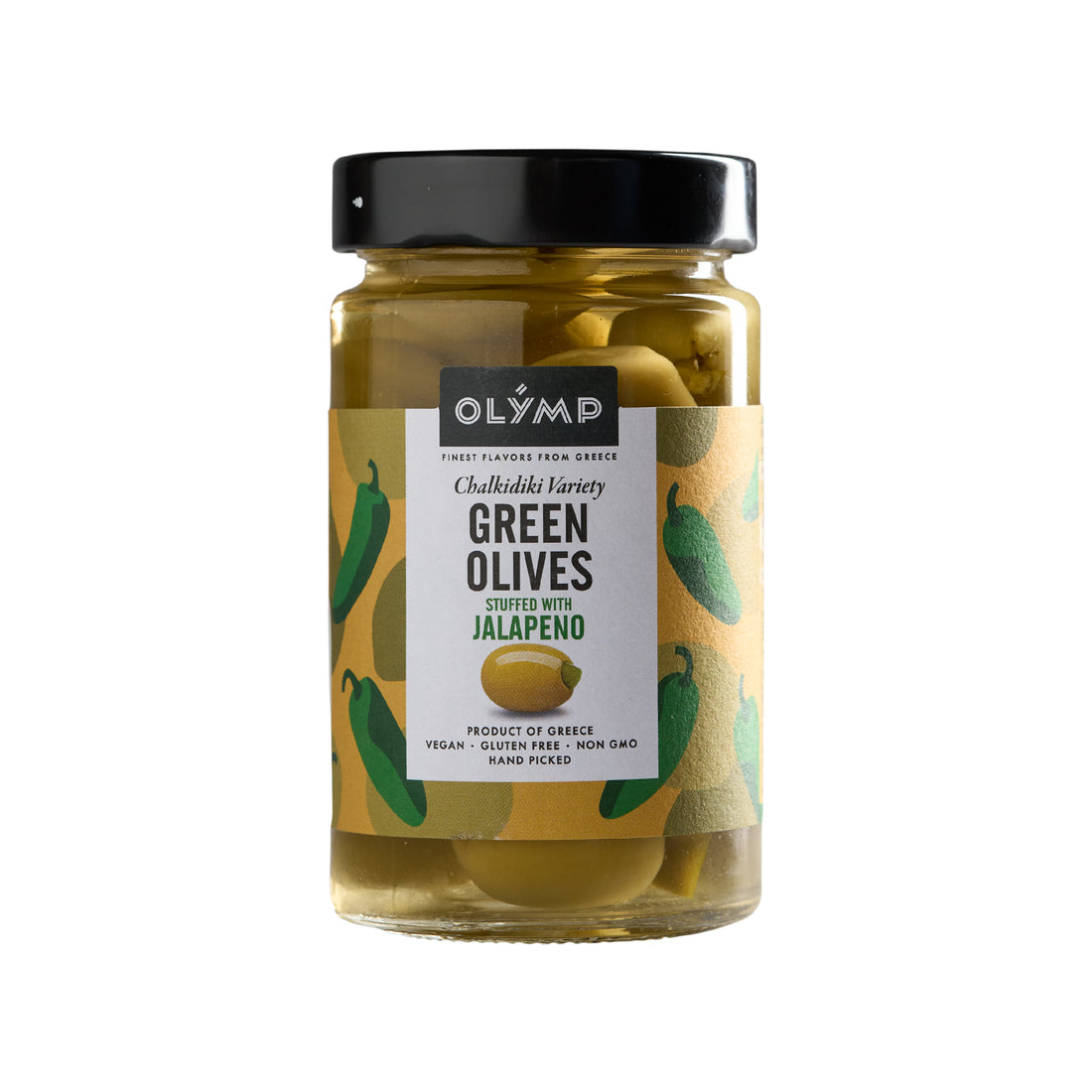 Grüne Oliven gefüllt mit Jalapeno Olymp Konstantopoulos 320 ml