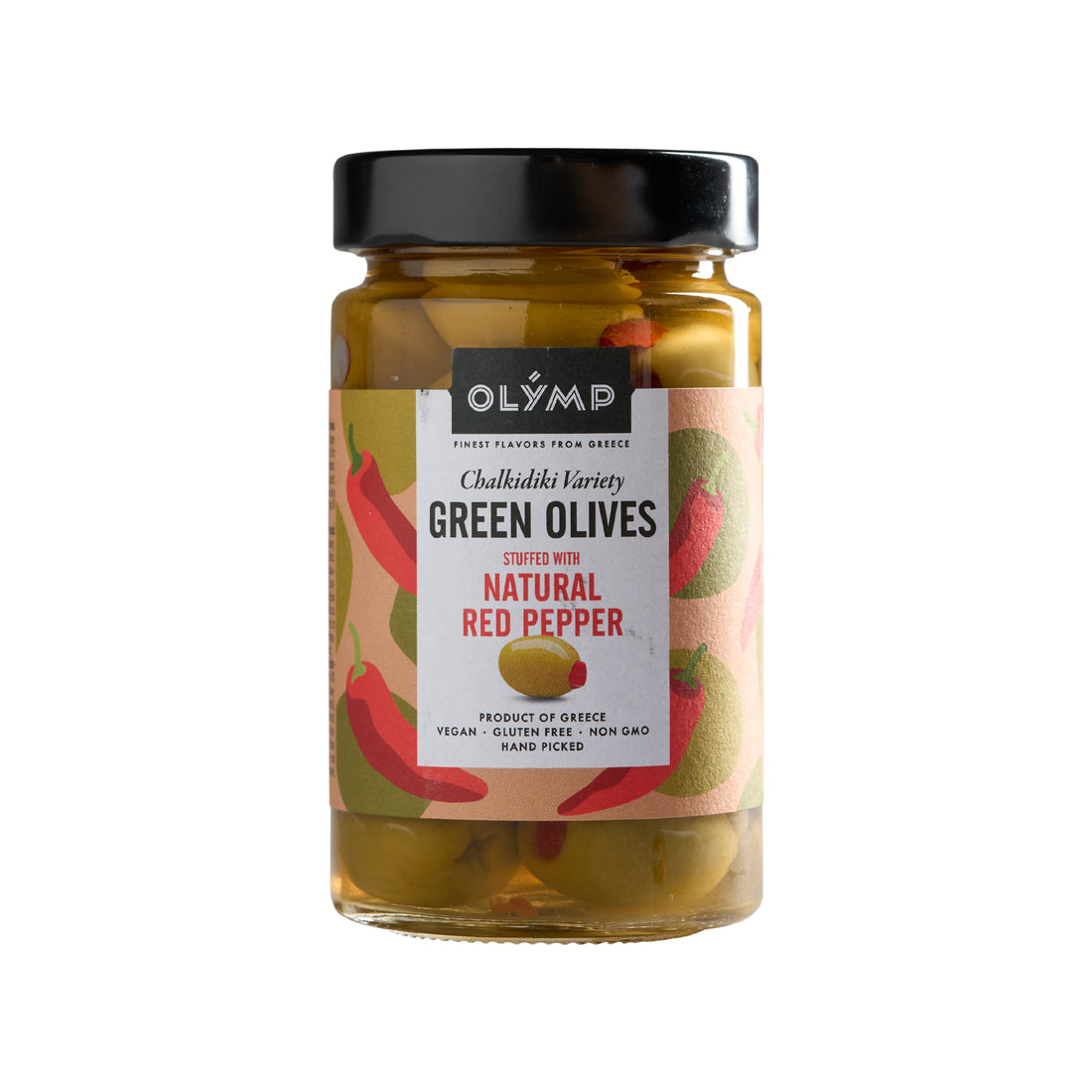 Olymp Konstantopoulos Grüne Oliven gefüllt mit Paprika 320 g