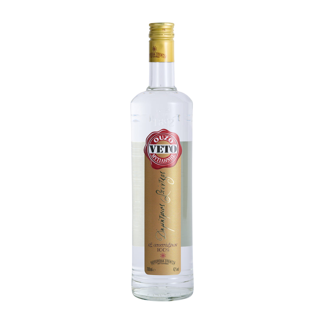 0,7 l Ouzo Veto Gold 42 % Vol Spentzas