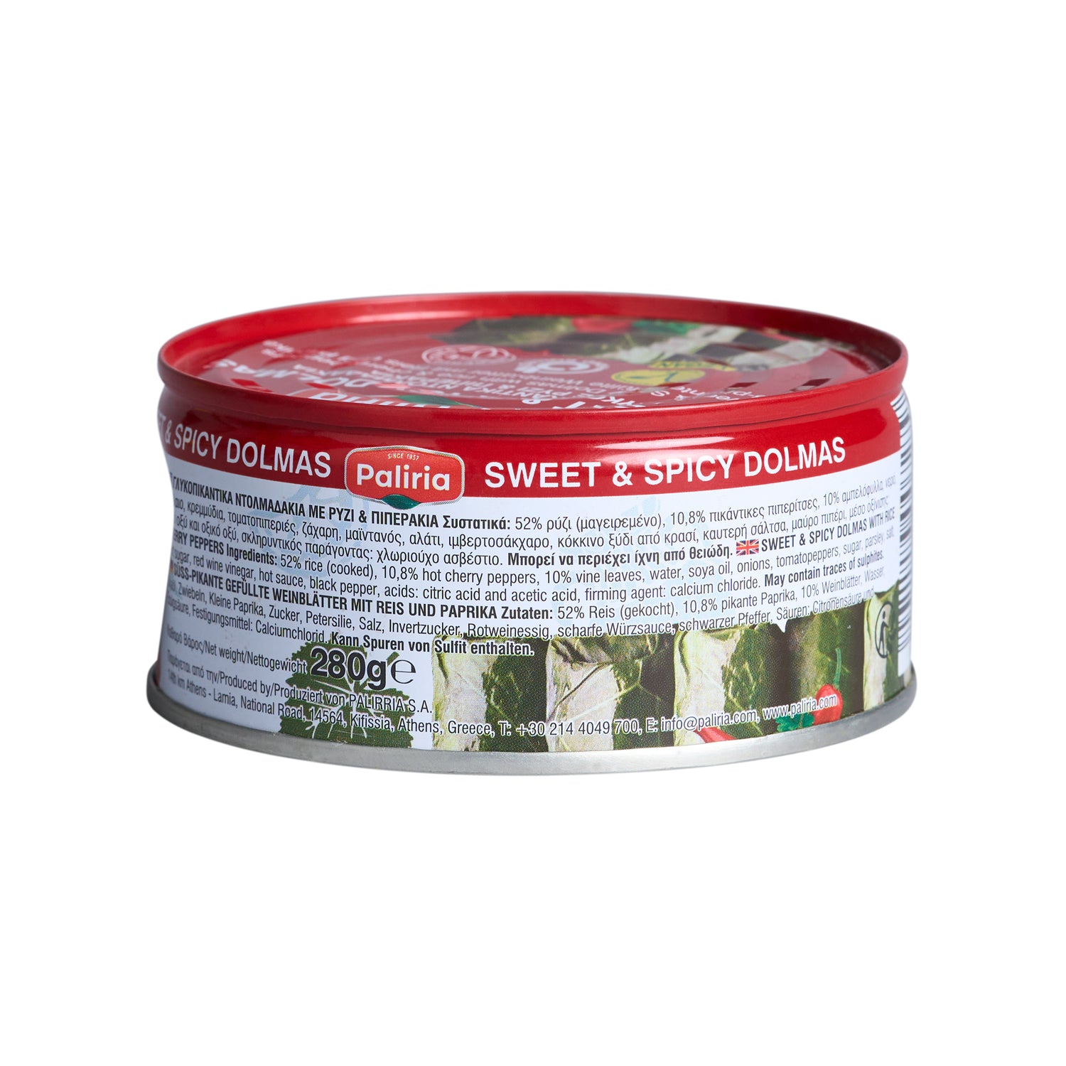 Paliria Dolmadakia gefüllte Weinbläter Sweet and Spicy 280 g