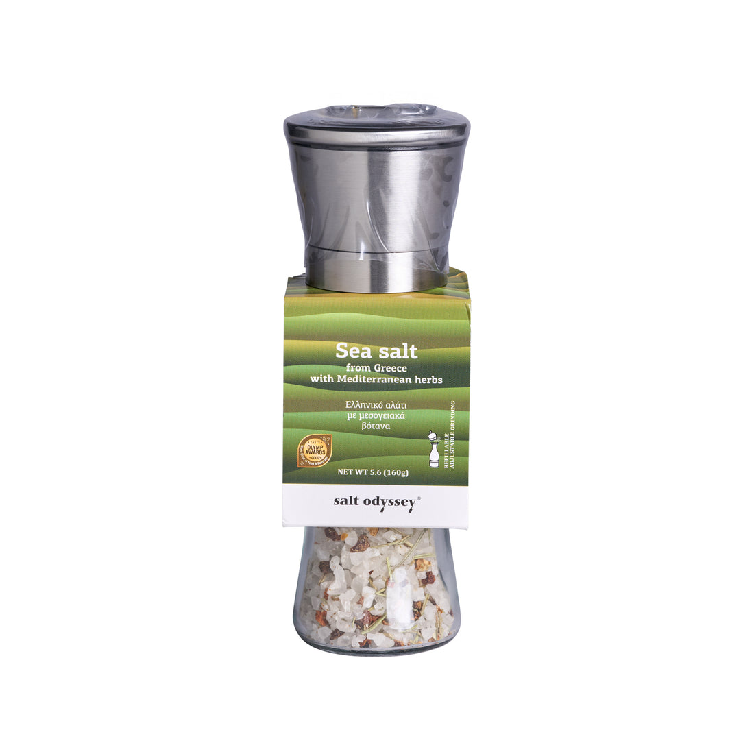 Salt Odyssey Mühle Meersalz mit mediterranen Gewürzen 170 g