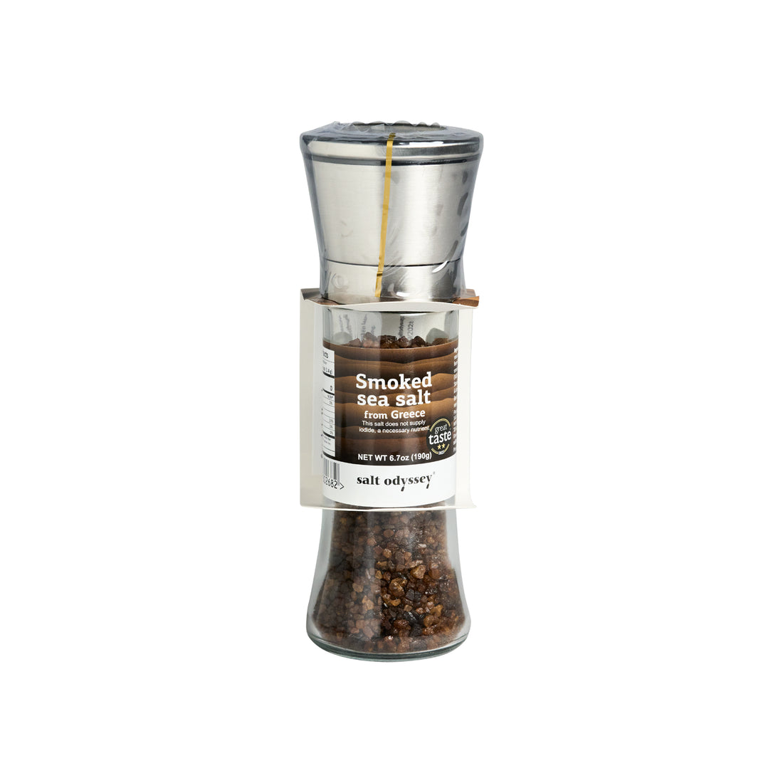Salt Odyssey Mühle Meersalz geräuchert in Buche 190 g