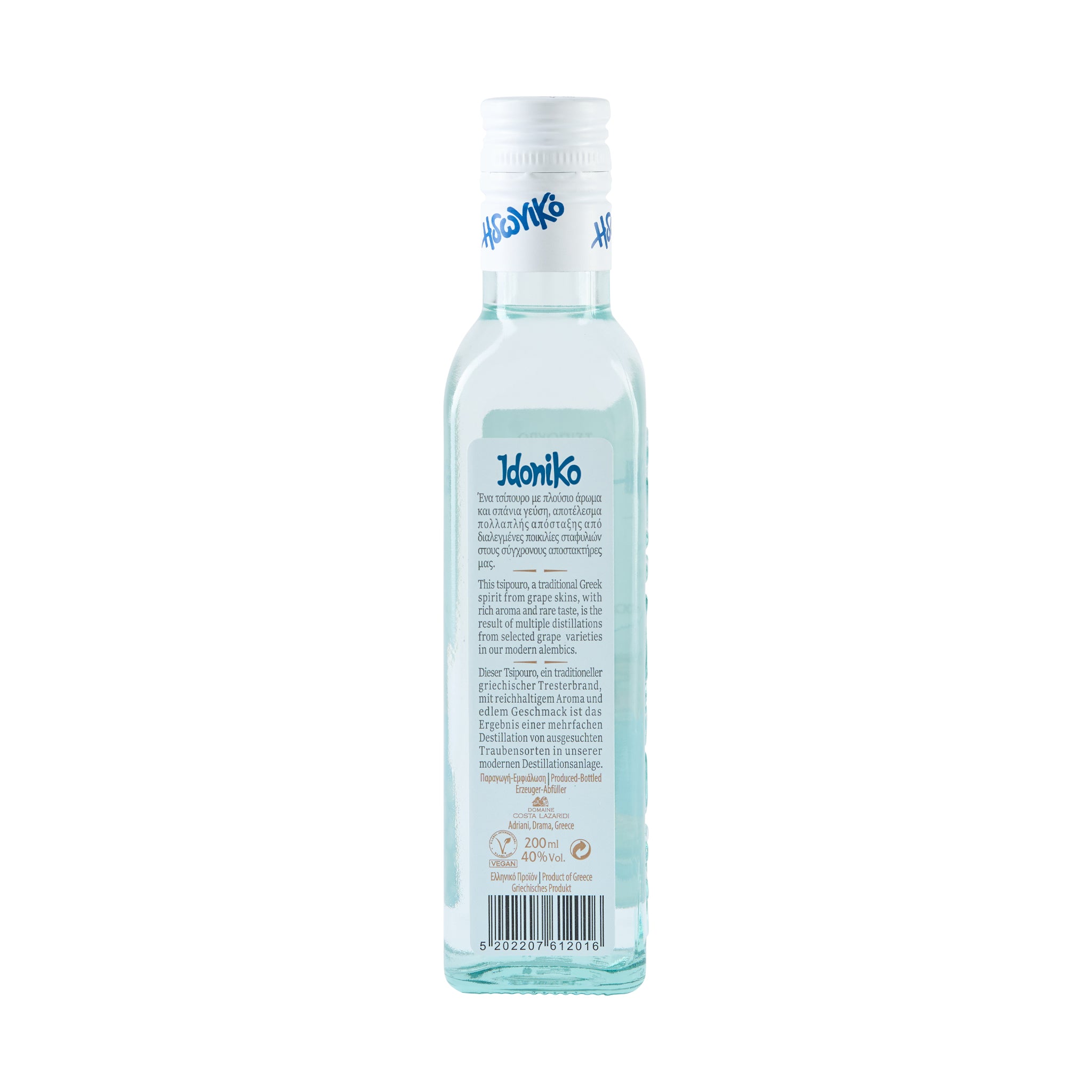 Tsipouro Idoniko 40 % Vol. Costa Lazaridi 0,2 l