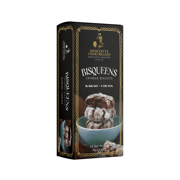 180 g Bisqueens Crinkle Kakao Kekse Biscotti