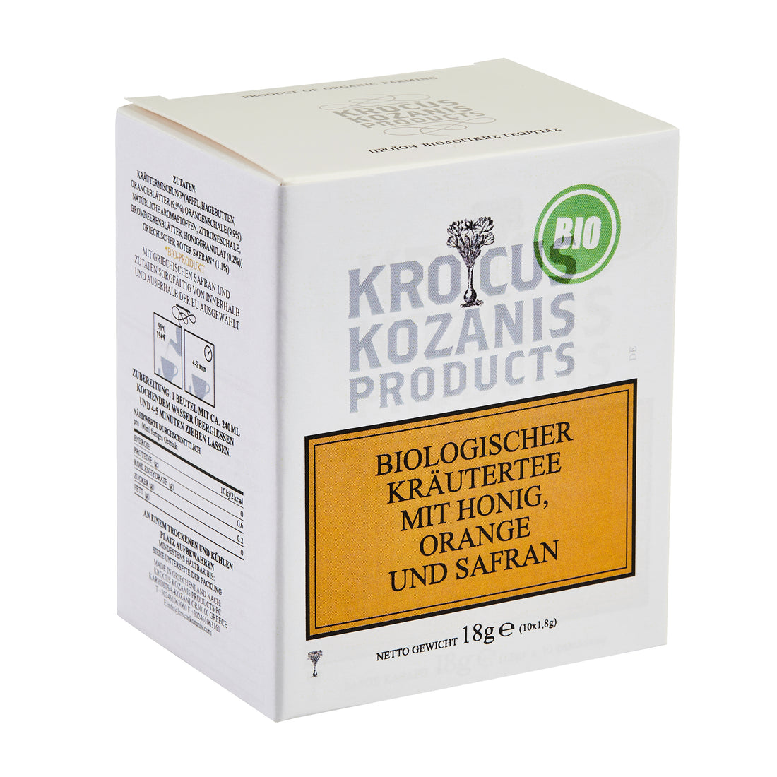 Griechischer Bio Tee mit Honig, Orange und Safran 18 g