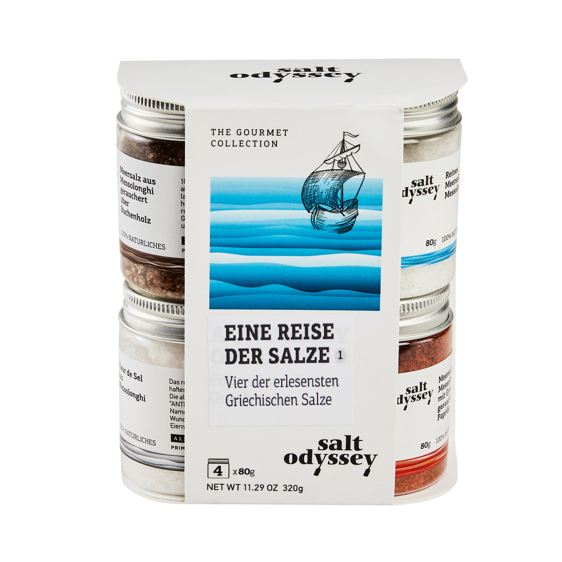 Feines griechisches Salz Salt Odyssey 4x 80 g
